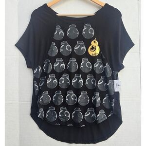 Star Wars Disney Parks Women’s XS BB-8 T-Shirt • Black Soft & Stretchy • NWT